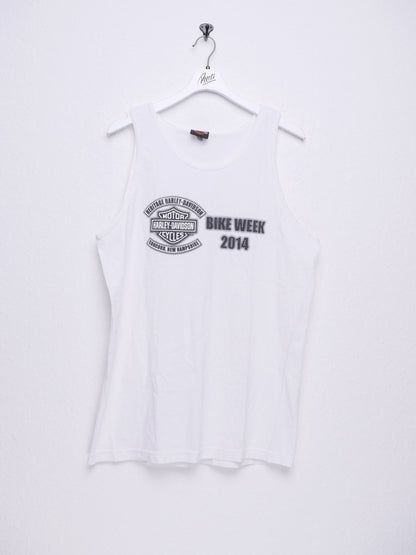 harley Bike Week 2014 printed Logo white Tank Top Shirt - Peeces