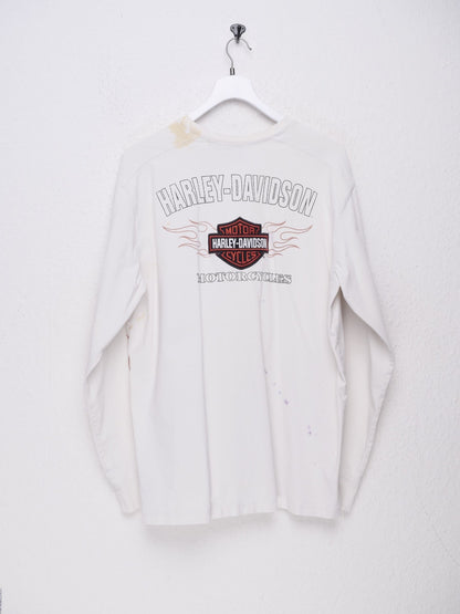 Harley Davidson embroidered Logo white L/S Shirt - Peeces