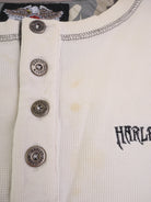 Harley Davidson embroidered Spellout Vintage L/S Shirt - Peeces
