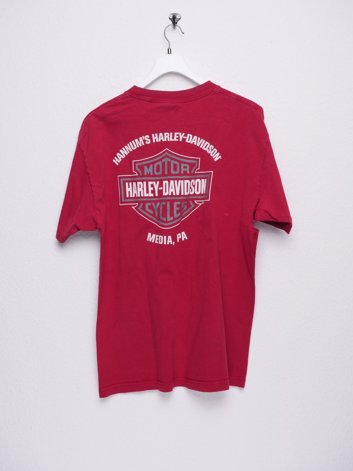 Harley Davidson Media printed red Graphic Shirt - Peeces