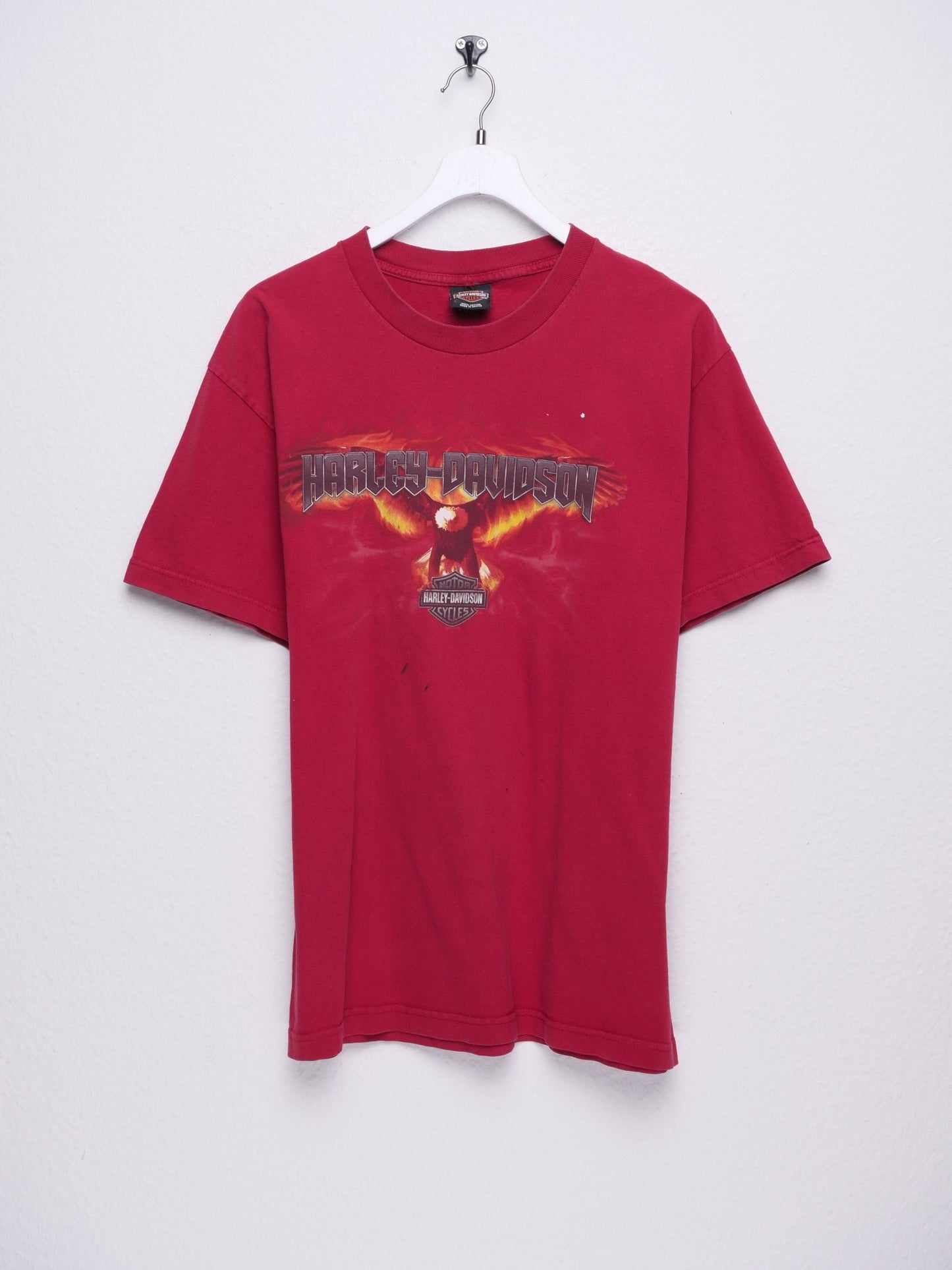 Harley Davidson Media printed red Graphic Shirt - Peeces