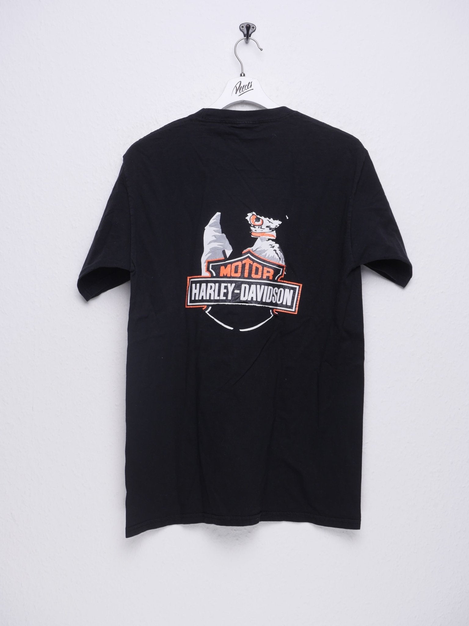 Harley Davidson printed Logo black Graphic Shirt - Peeces