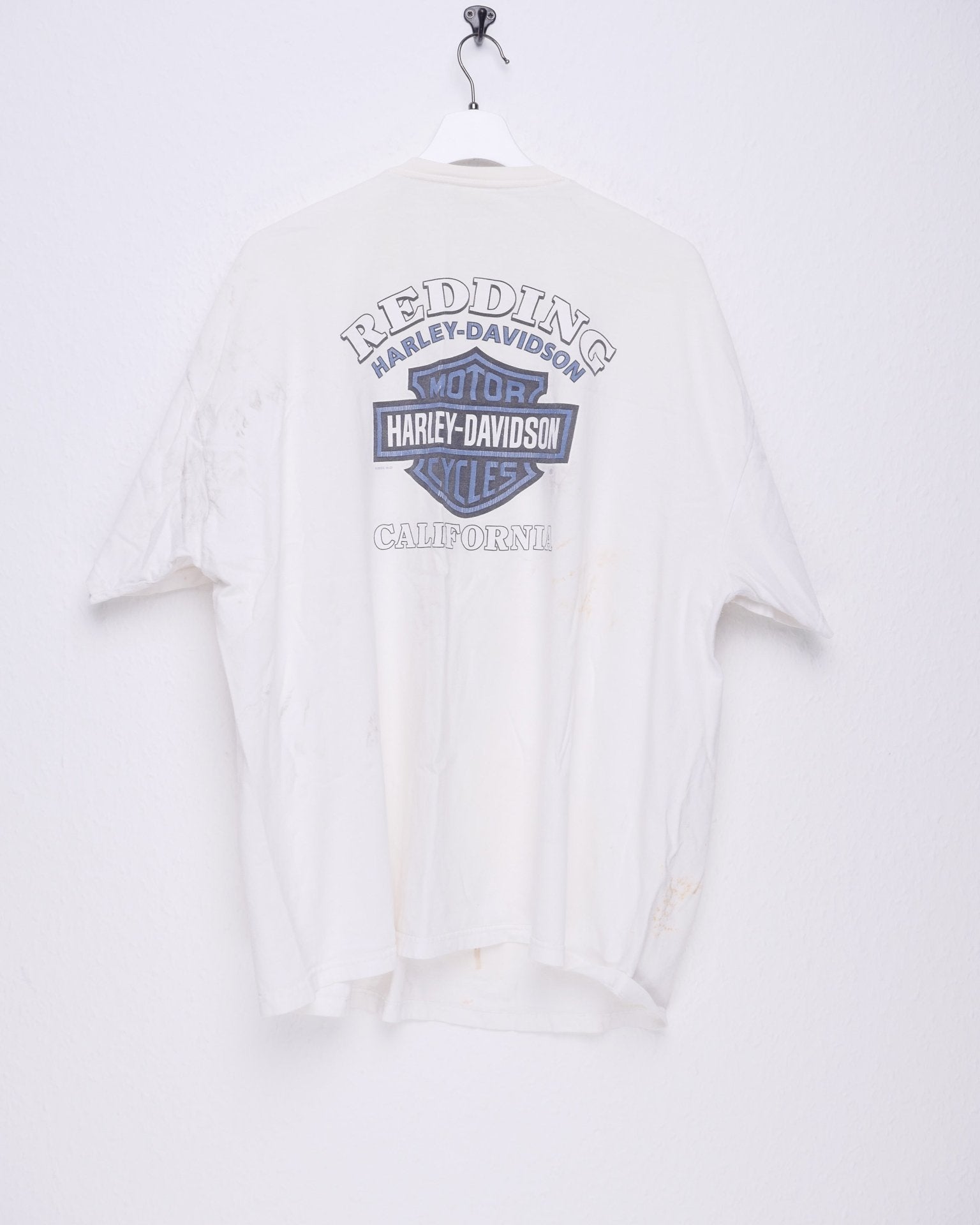 harley printed graphic white Vintage Shirt - Peeces