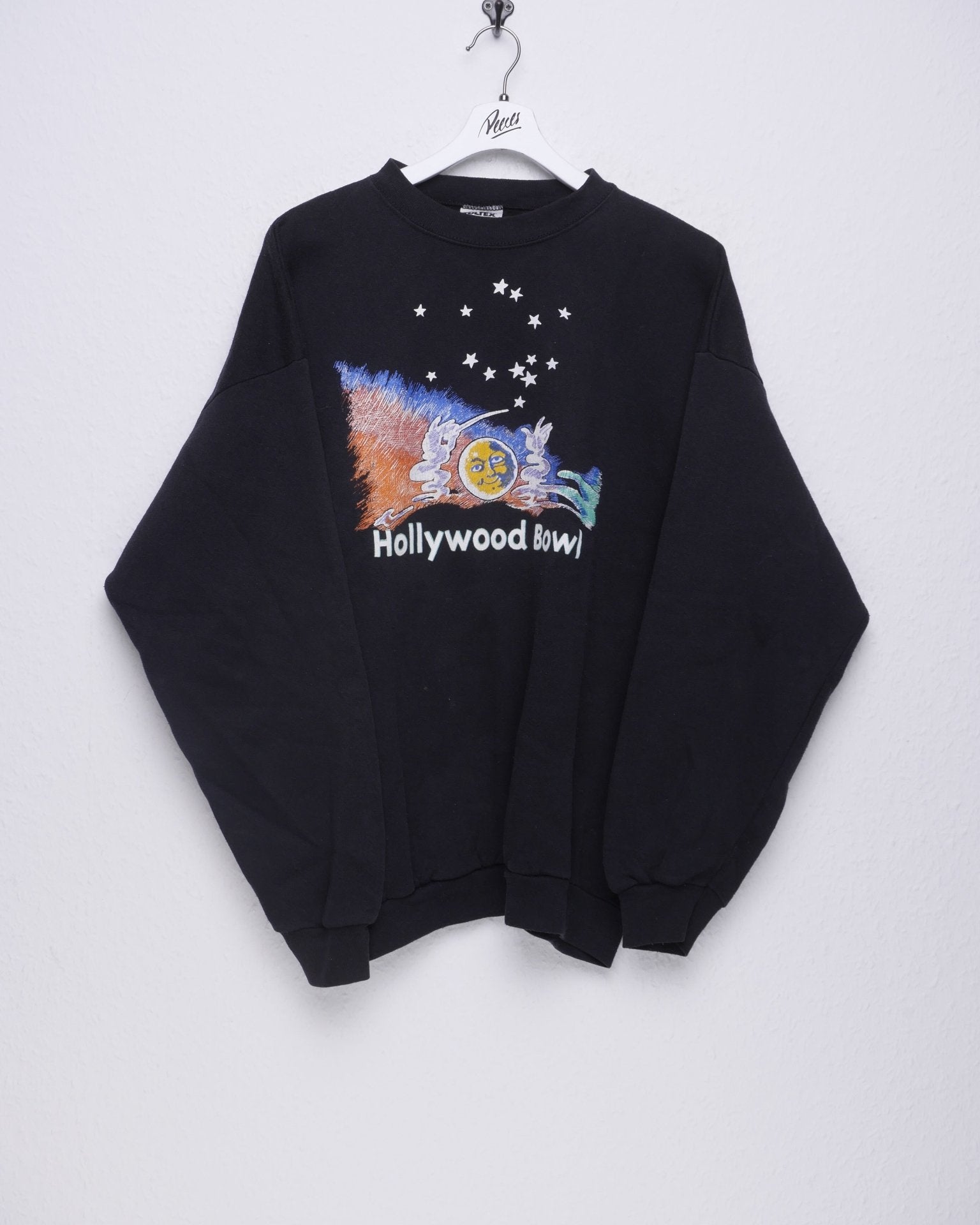 Hollywood Bowl printed Graphic black Sweater - Peeces