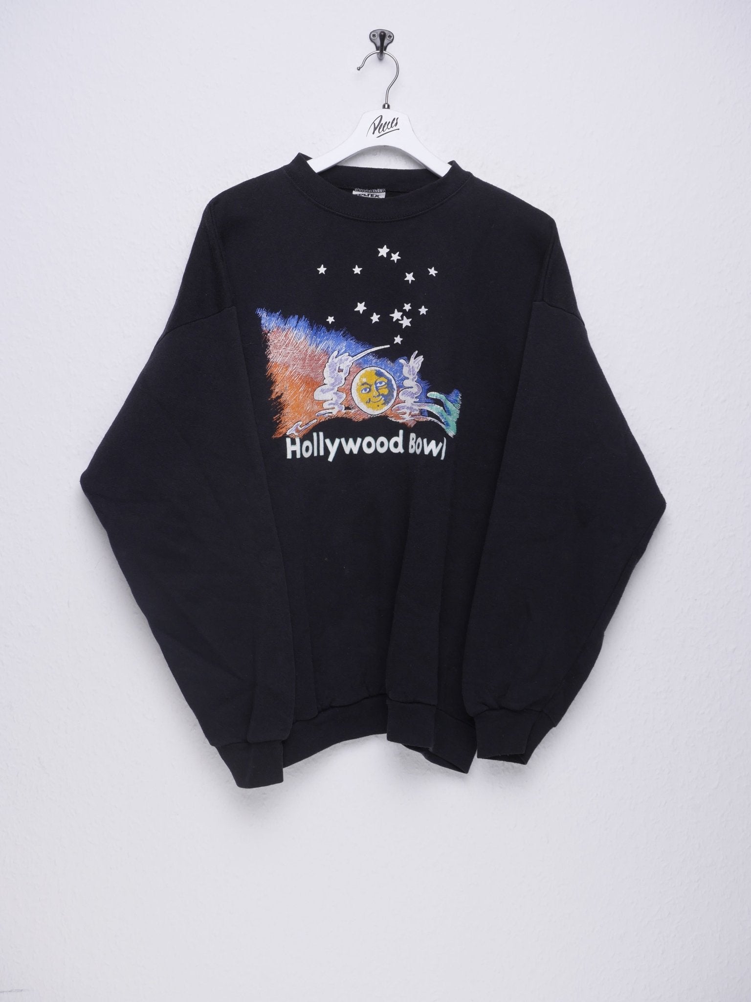 Hollywood Bowl printed Graphic black Sweater - Peeces