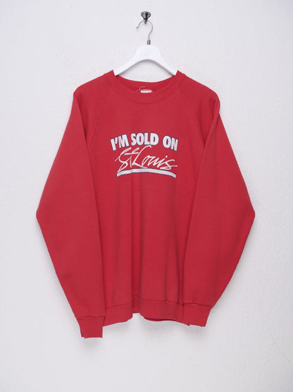 I'm sold on St. Louis printed Spellout Vintage Sweater - Peeces