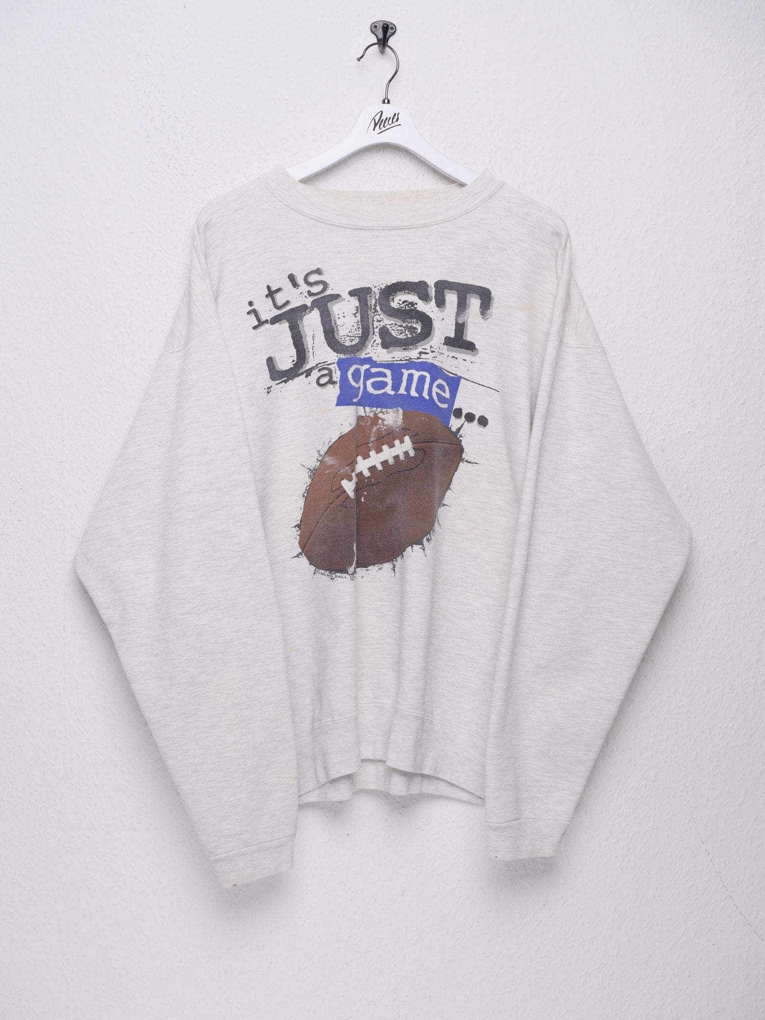 'It's just a Game' printed grey Sweater - Peeces