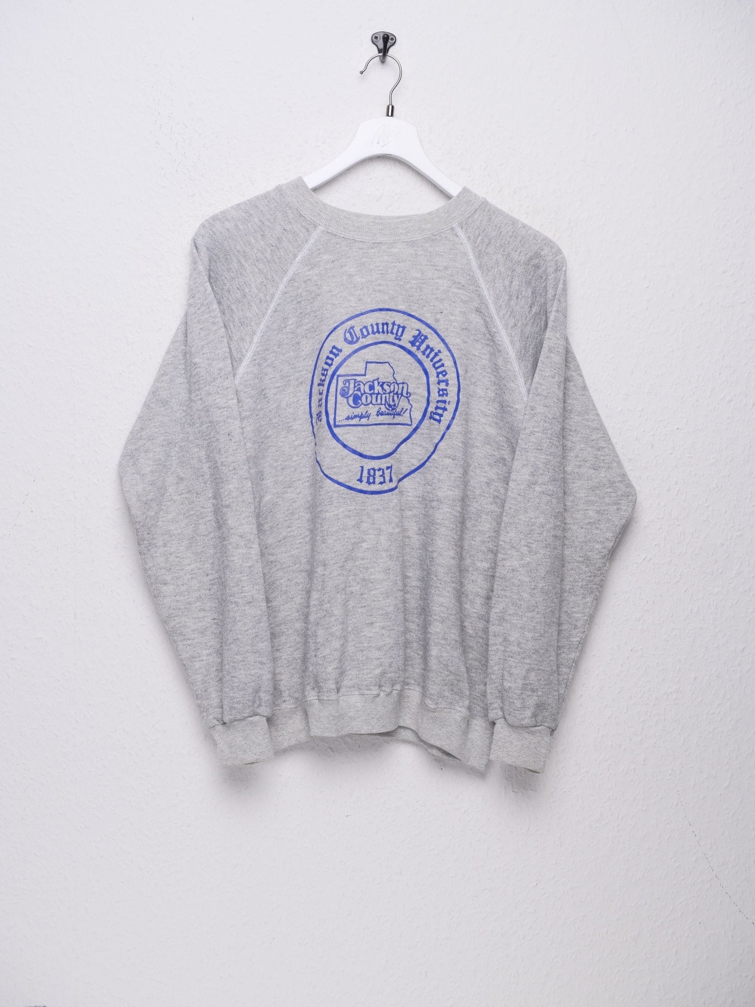 'Jackson County University' printed Logo grey Sweater - Peeces