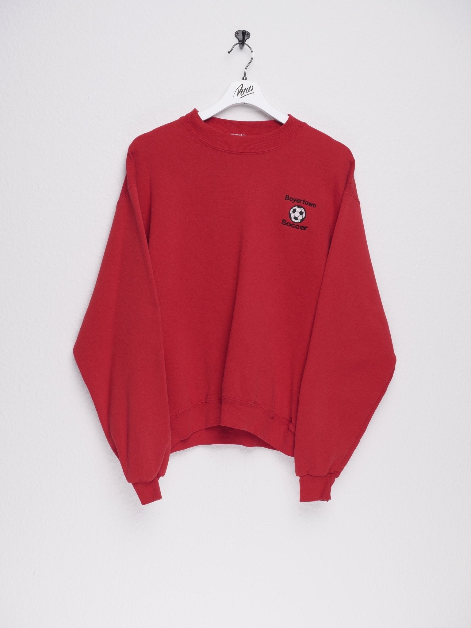jerzees 'Boyertown Soccer' embroidered Graphic red Sweater - Peeces