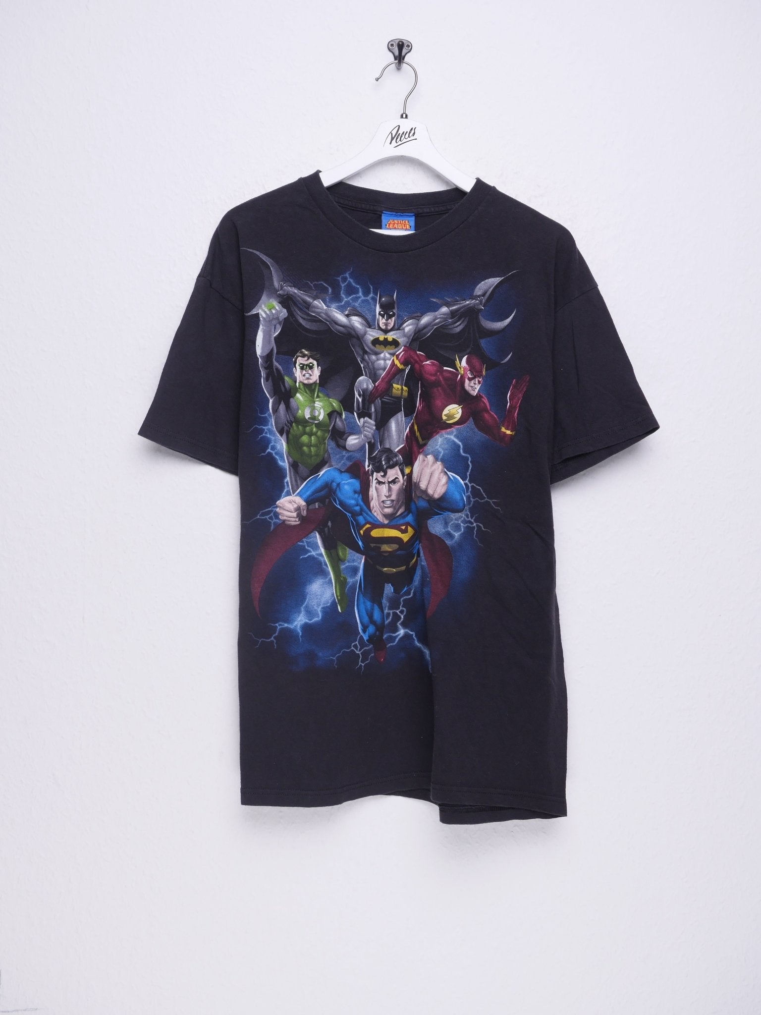 'Justice League' printed Graphic Vintage Shirt - Peeces