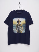 'Kenny Chesney' printed Graphic navy Shirt - Peeces