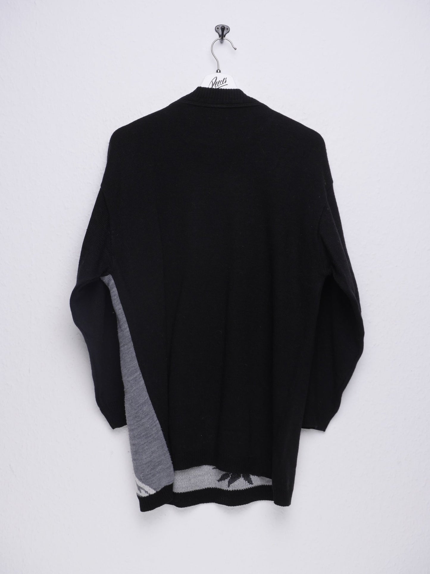 knitted patterned black Vintage Sweater - Peeces