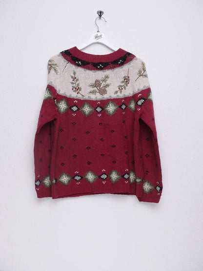 knitted patterned Vintage wool Sweater - Peeces