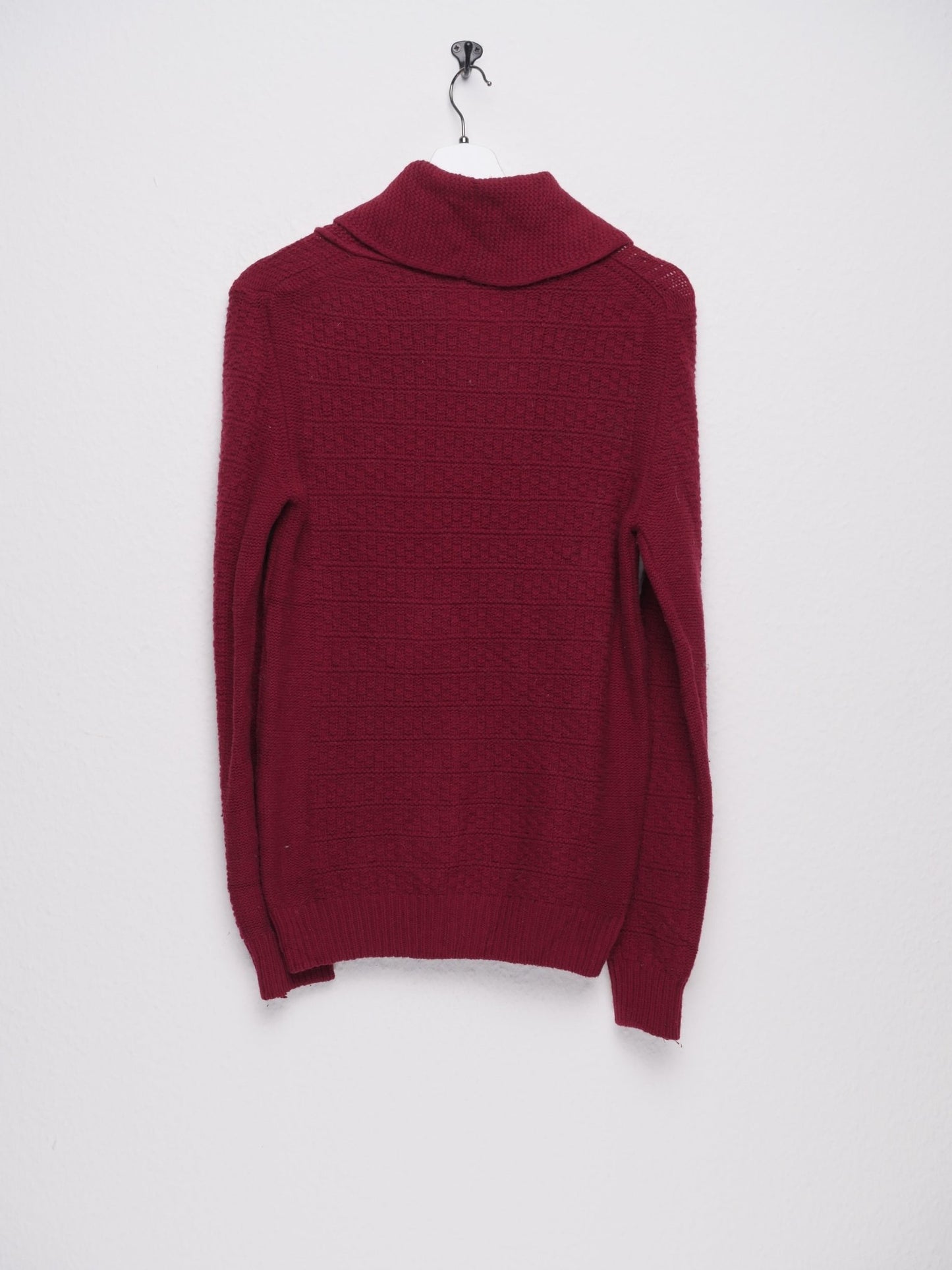knitted wool half buttoned Sweater - Peeces