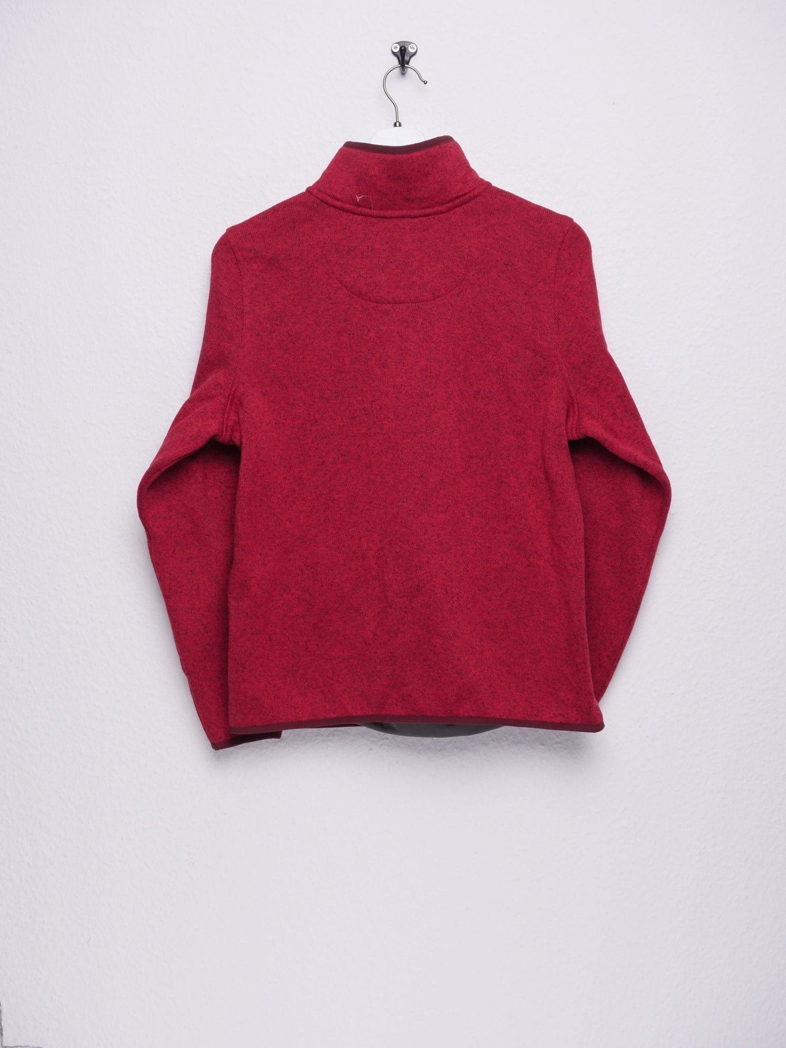 L. L. Bean Patch red Fleece Half Buttoned Sweater - Peeces