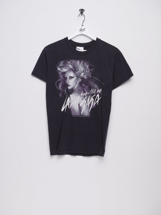 'Lady Gaga 2011' printed Graphic black Shirt - Peeces
