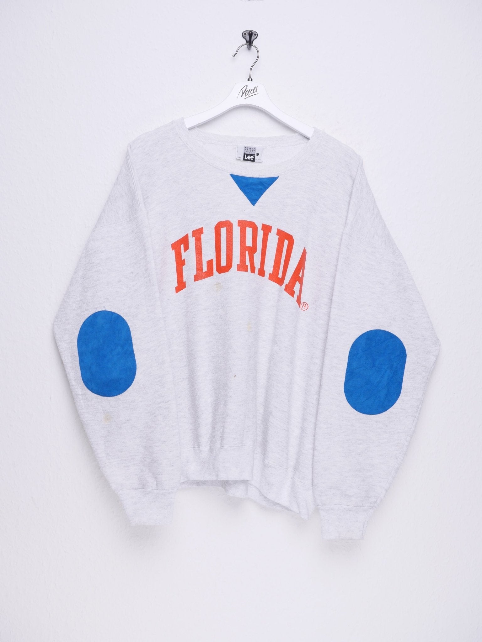 lee 'Florida' printed Spellout grey Sweater - Peeces