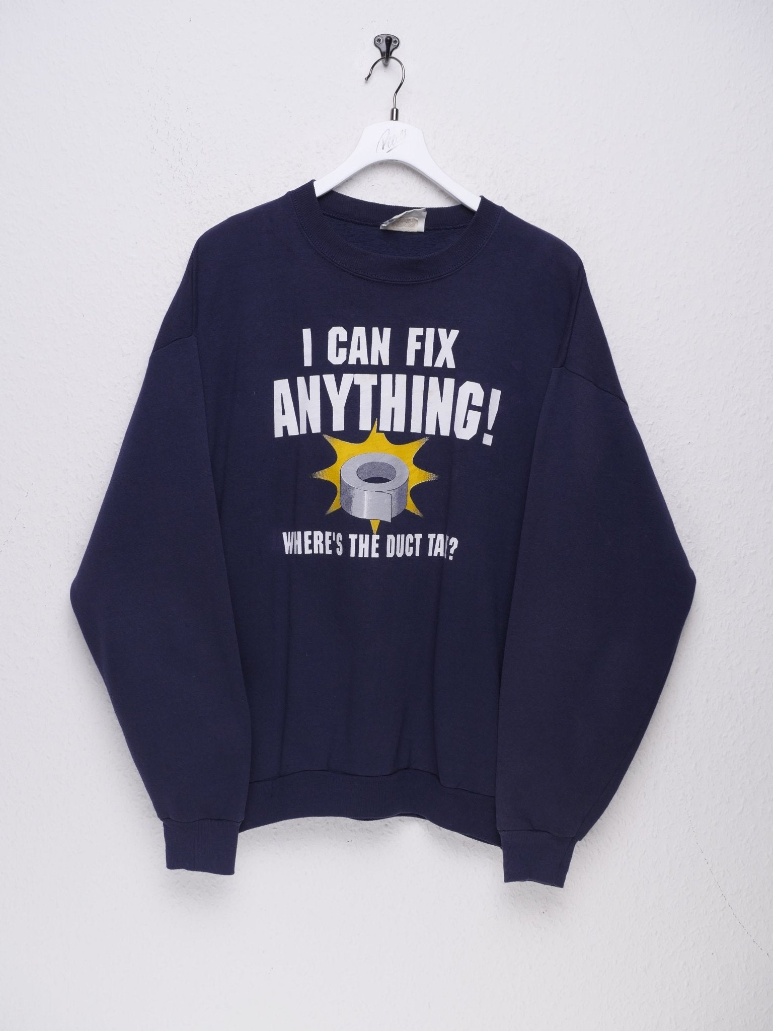Lee 'I Can Fix Anything' printed Graphic navy Sweater - Peeces