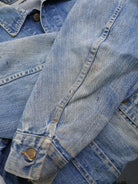 lee patched Logo blue Denim Vintage Jacke - Peeces