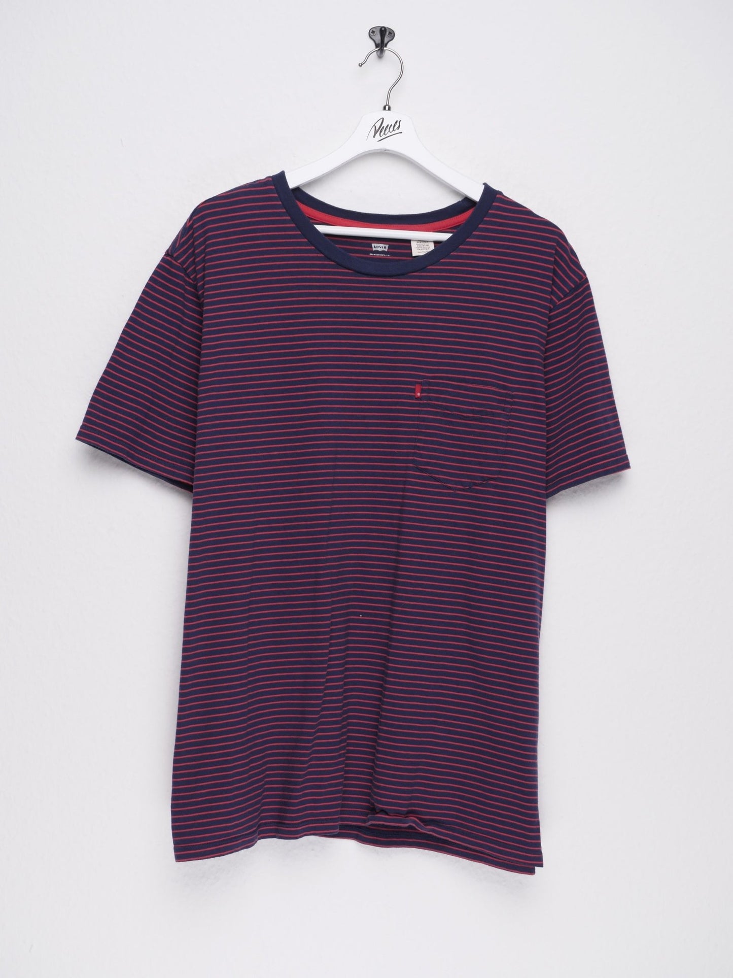 levis patched Logo two toned striped Shirt - Peeces