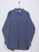 LL Bean Basic blue Flannel Vintage Langarm Hemd - Peeces