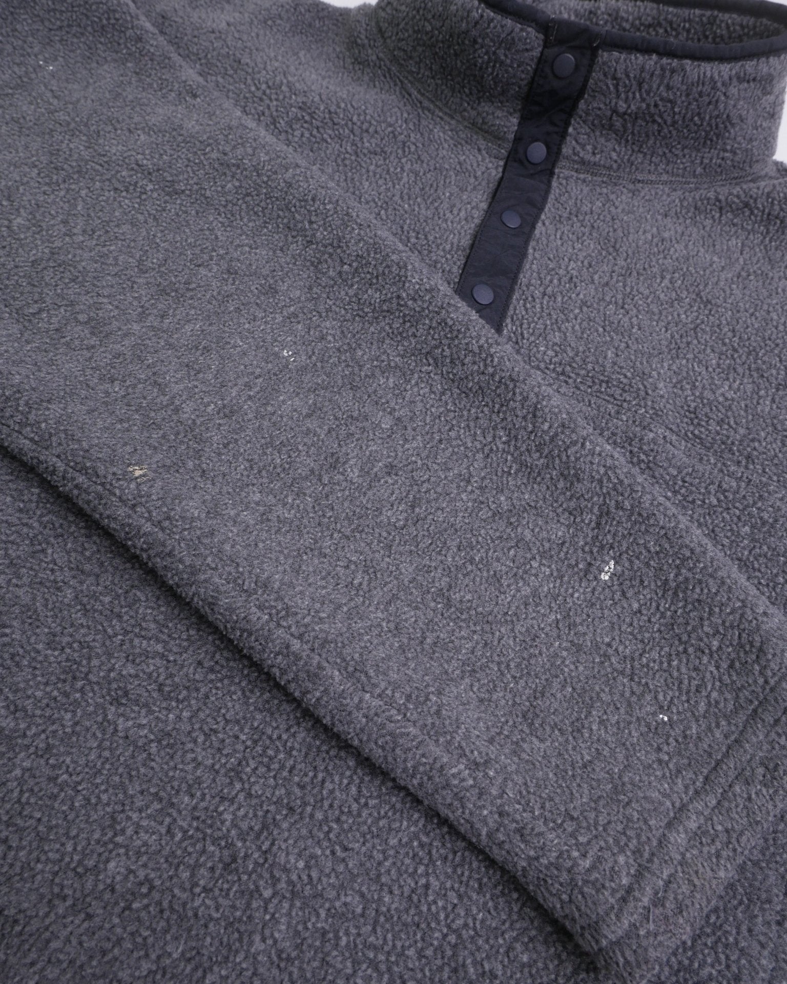 LL Bean dark grey half buttoned Fleece Sweater - Peeces