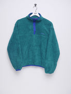 LL Bean embroidered Spellout turquoise Half Buttoned Sweater - Peeces