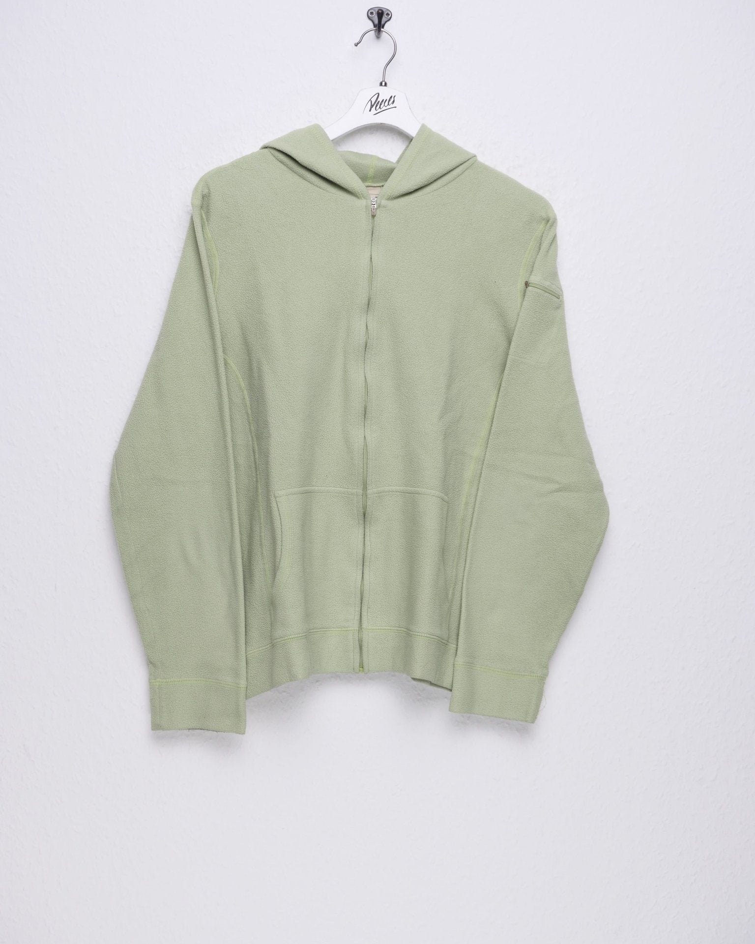 LL Bean plain green Vintage Zip Fleece Hoodie - Peeces