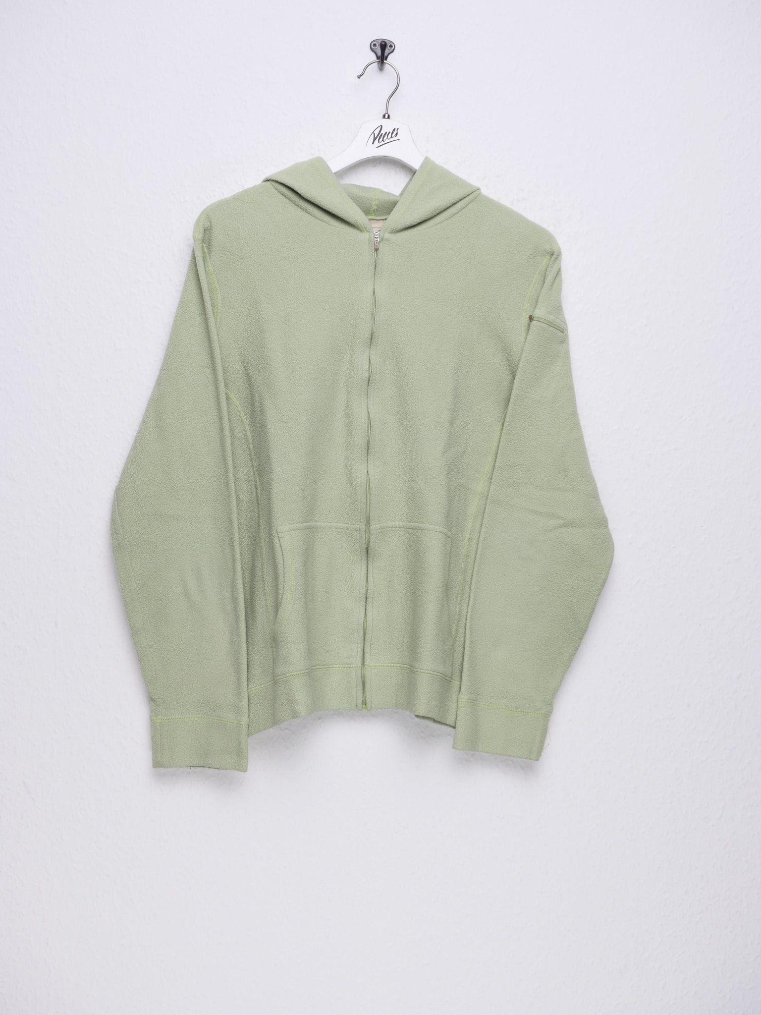 LL Bean plain green Vintage Zip Fleece Hoodie - Peeces