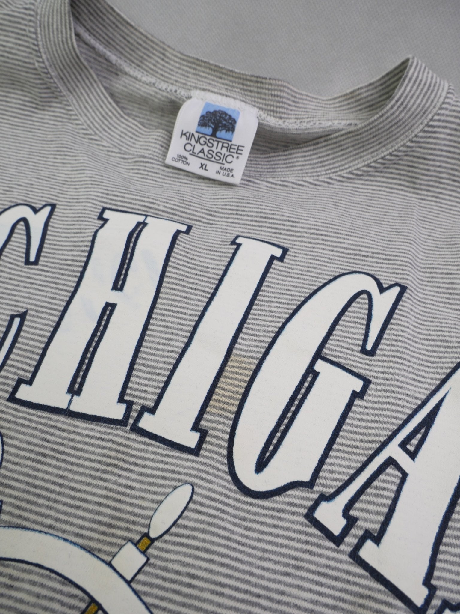 'Michigan Great Lakes' printed Graphic striped Shirt - Peeces