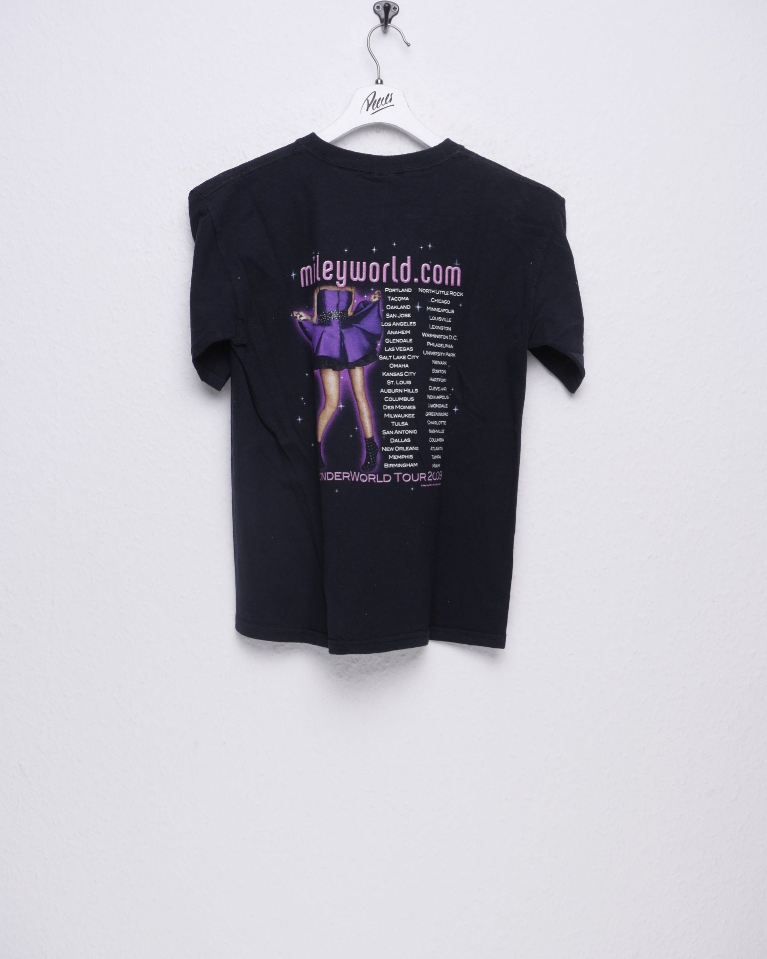 Miley Cyrus Wonder World Tour 2009 printed Logo Shirt - Peeces
