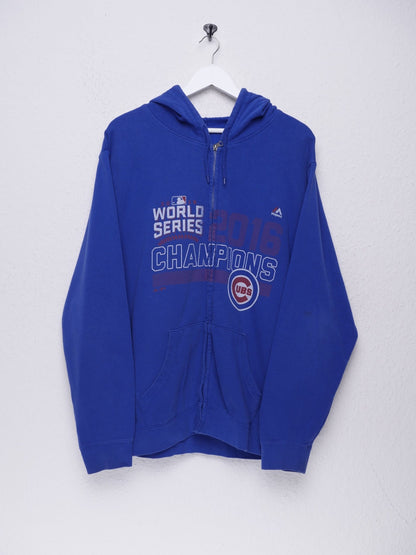 MLB 'World Series Champions' printed blue Zip Hoodie - Peeces
