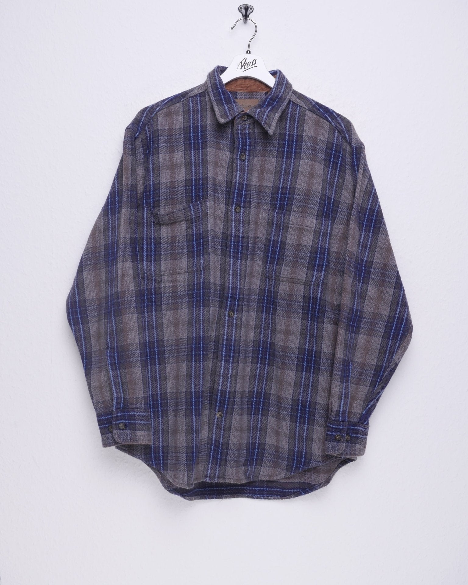 Multicolored checkered L/S Button Down Langarm Hemd - Peeces
