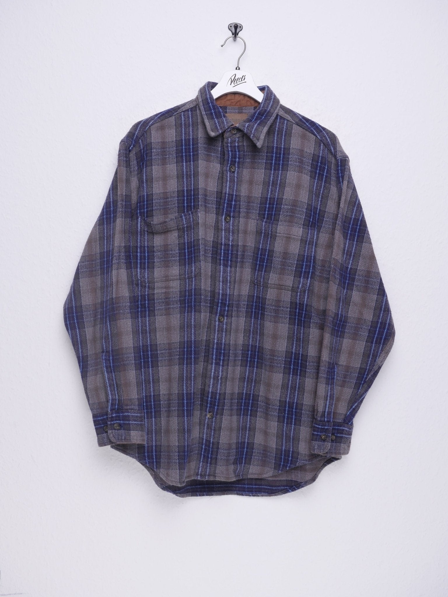 Multicolored checkered L/S Button Down Langarm Hemd - Peeces