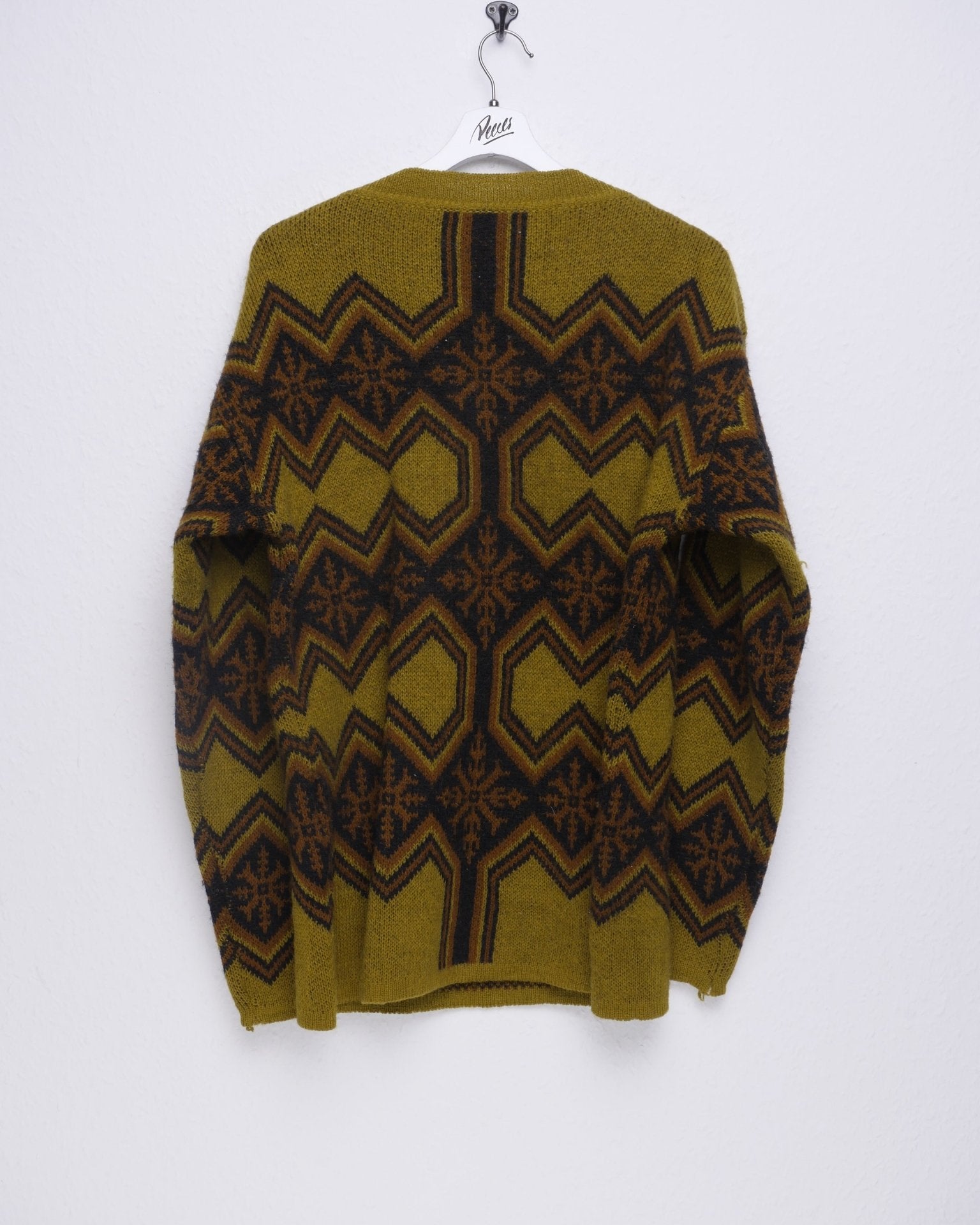 multicolored patterned Knit Sweater - Peeces
