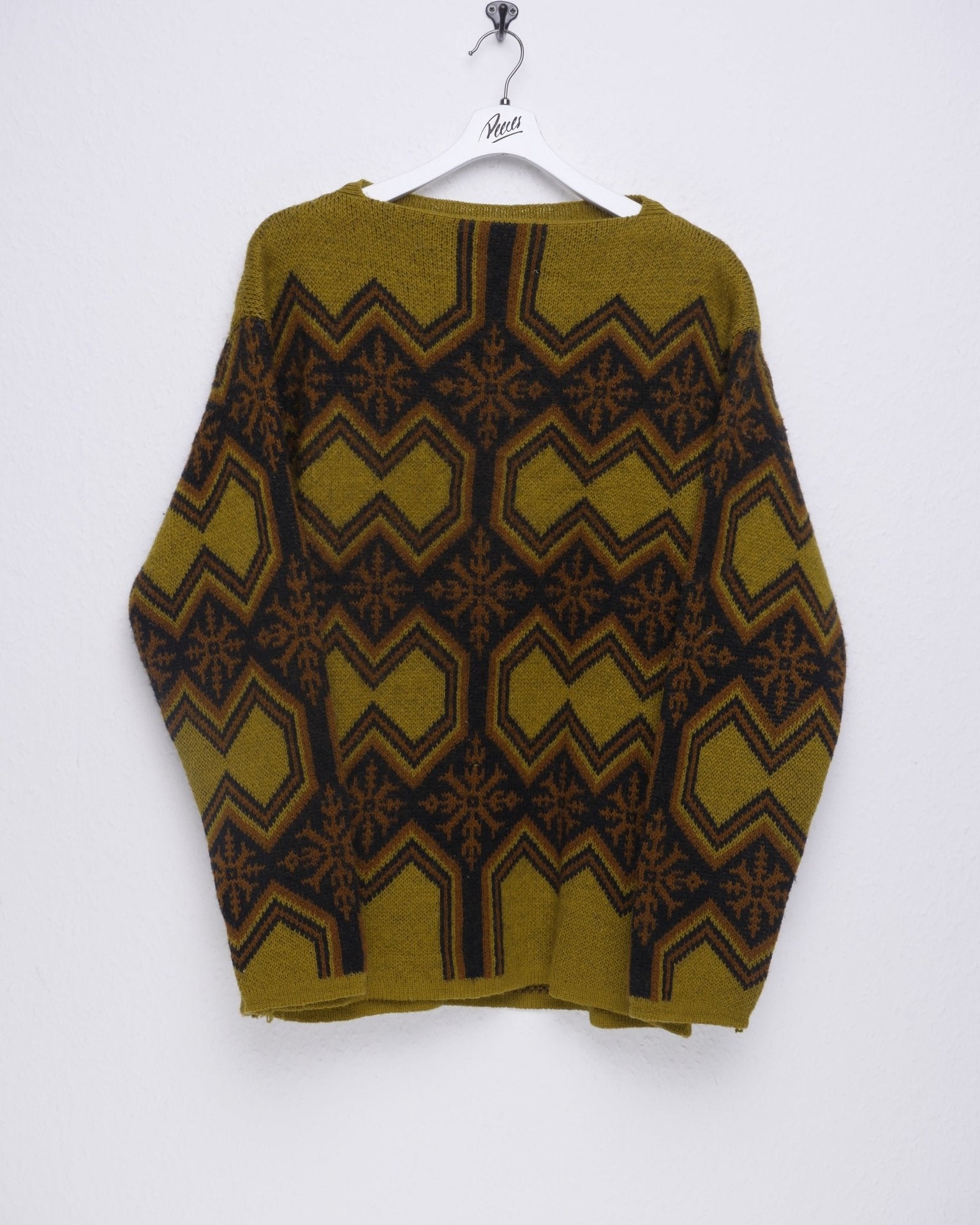 multicolored patterned Knit Sweater - Peeces