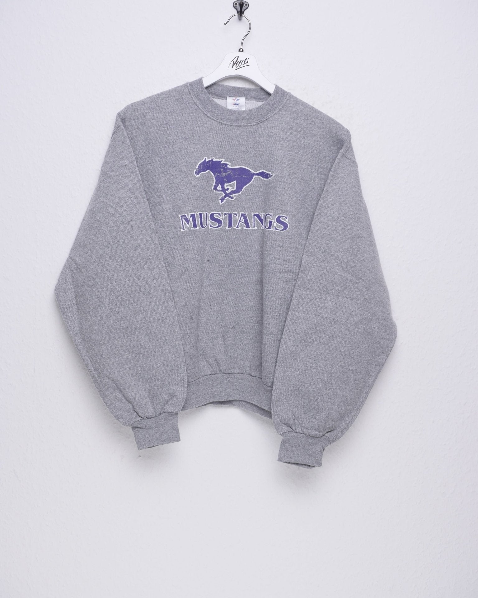 Mustangs printed Logo grey Sweater - Peeces