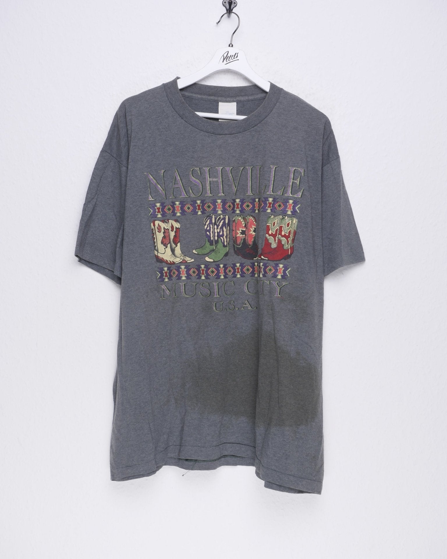 Nashville printed Graphic Vintage Shirt - Peeces