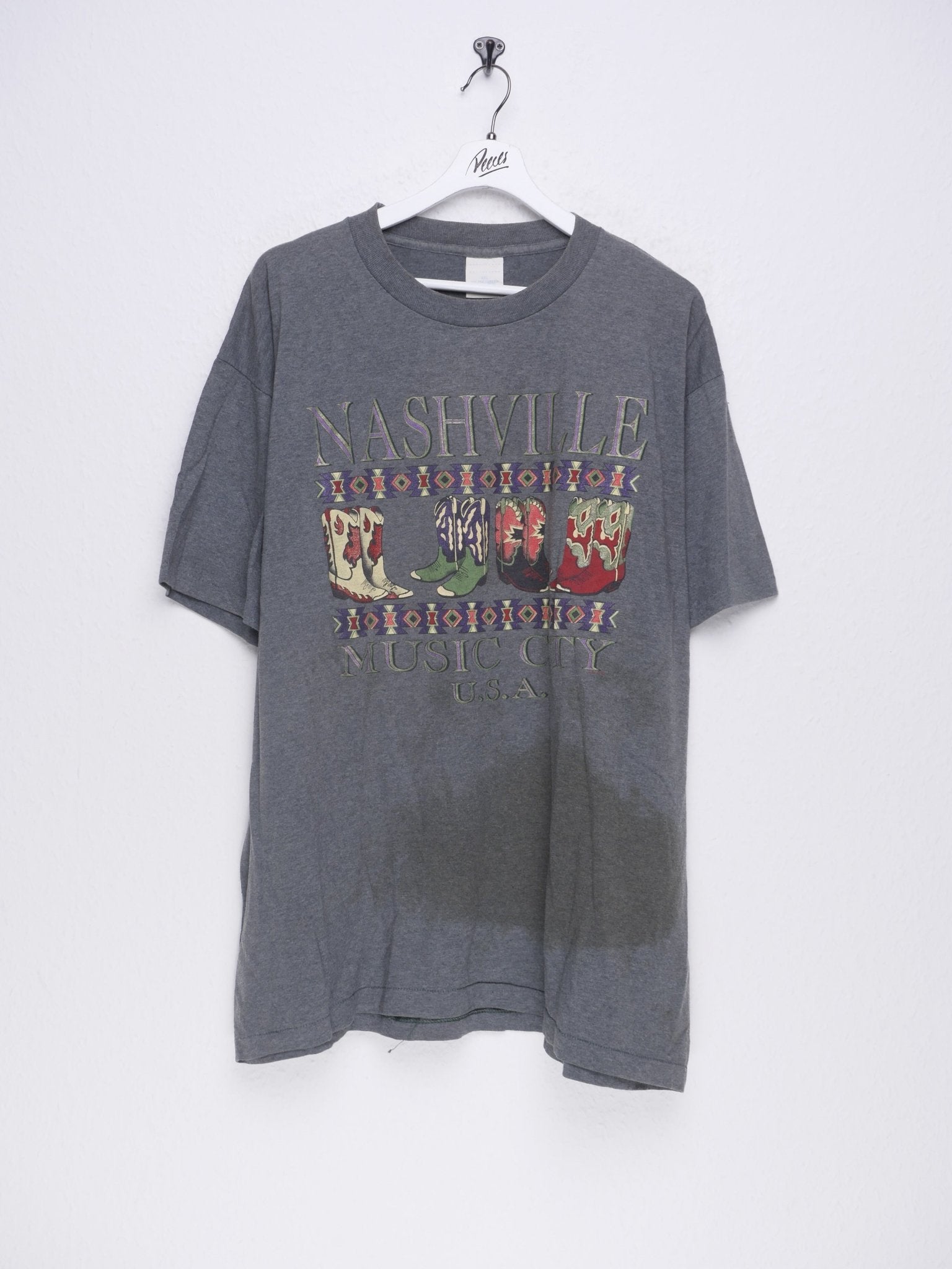 Nashville printed Graphic Vintage Shirt - Peeces