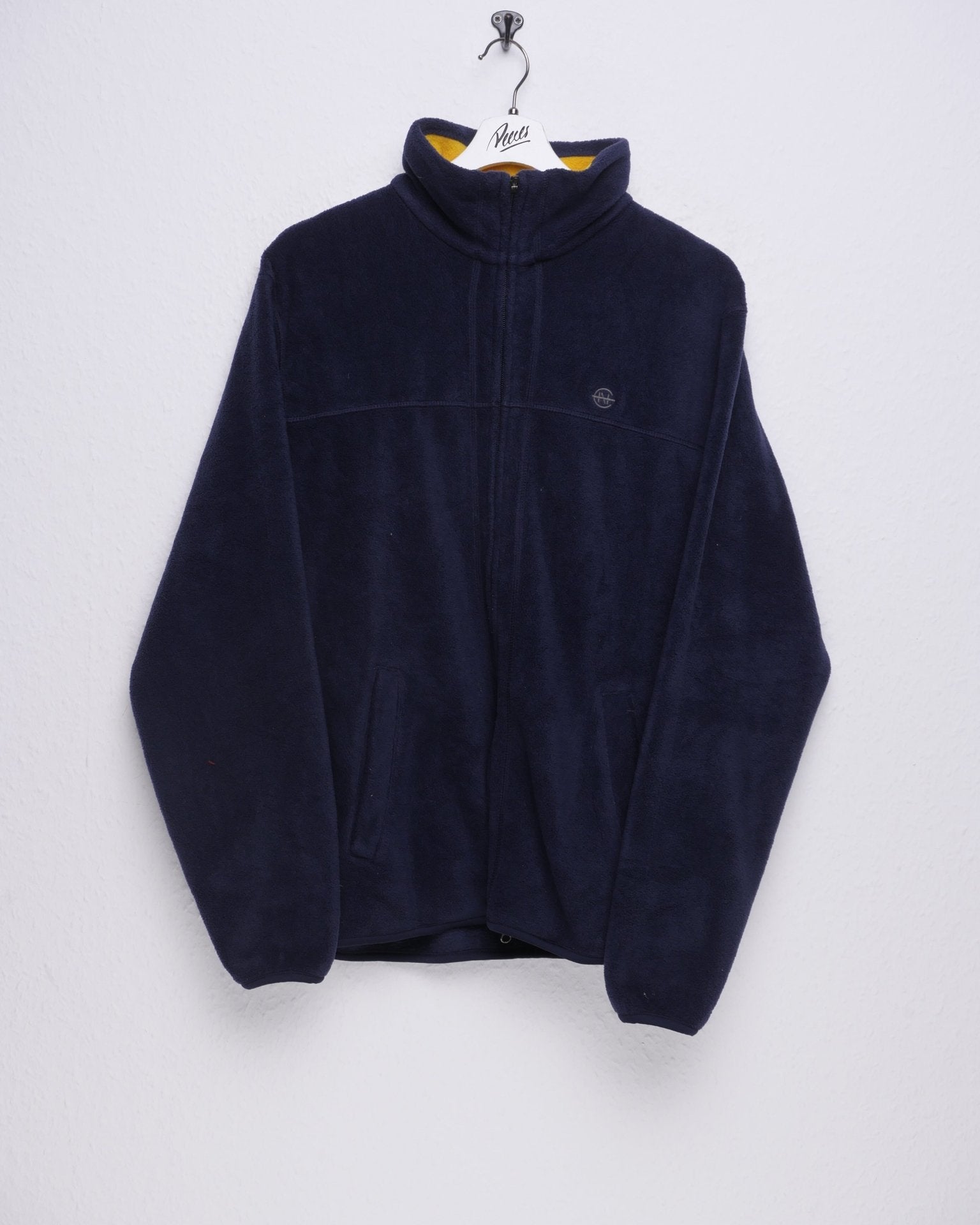 Nautica embroidered Logo blue Fleece Zip Sweater - Peeces