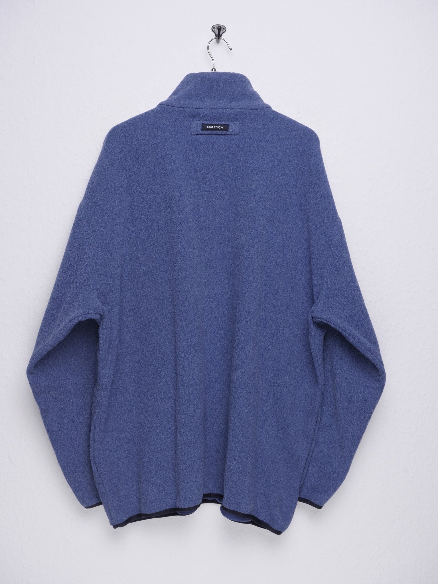 Nautica embroidered Logo blue Half Zip Fleece Sweater - Peeces