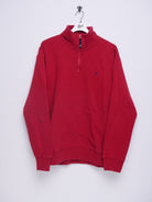 Nautica embroidered Logo red Half Zip Sweater - Peeces