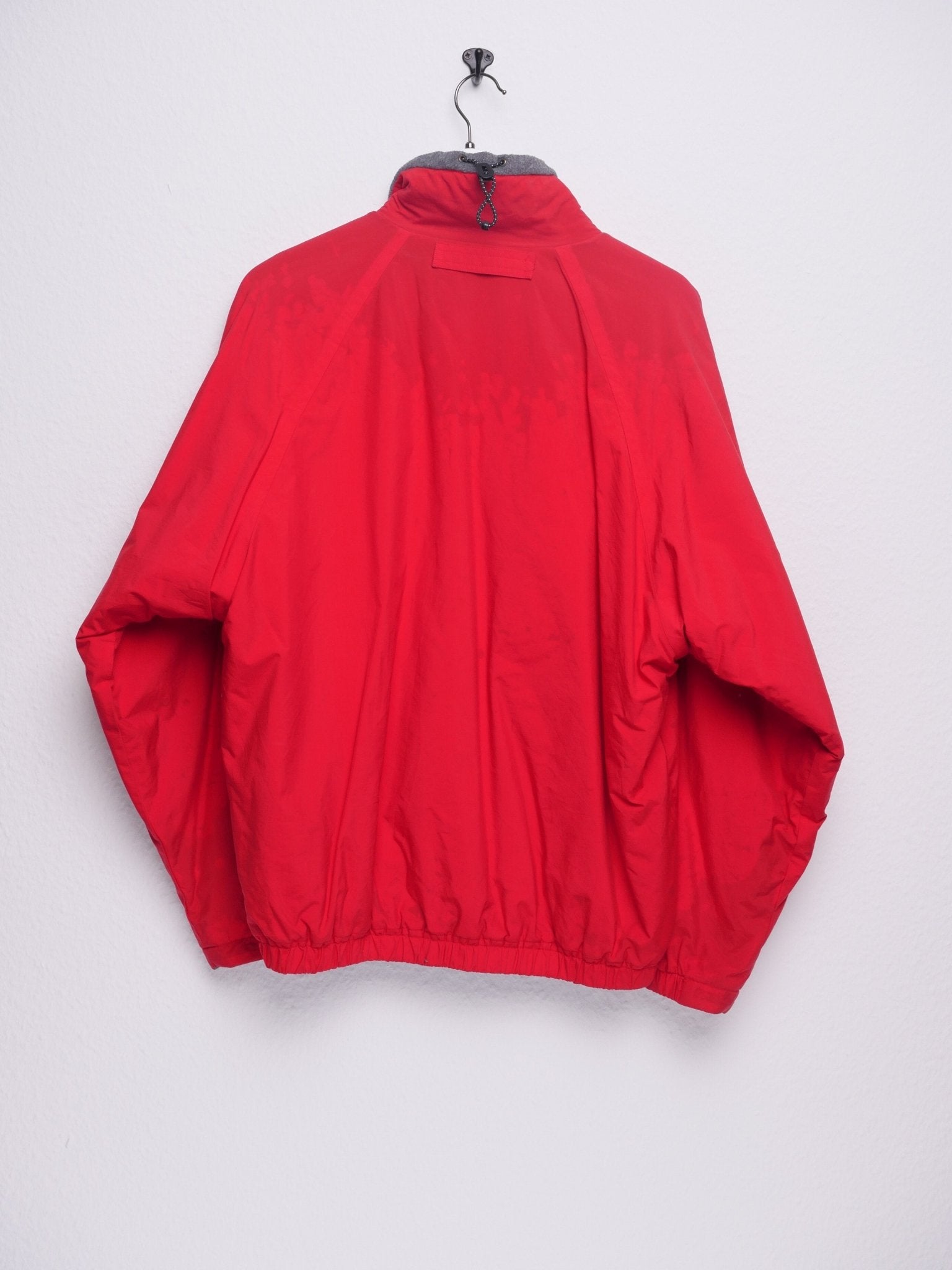 nautica embroidered Spellout red heavy Track Jacket - Peeces