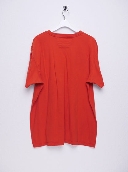 nautica printed Spellout orange Shirt - Peeces