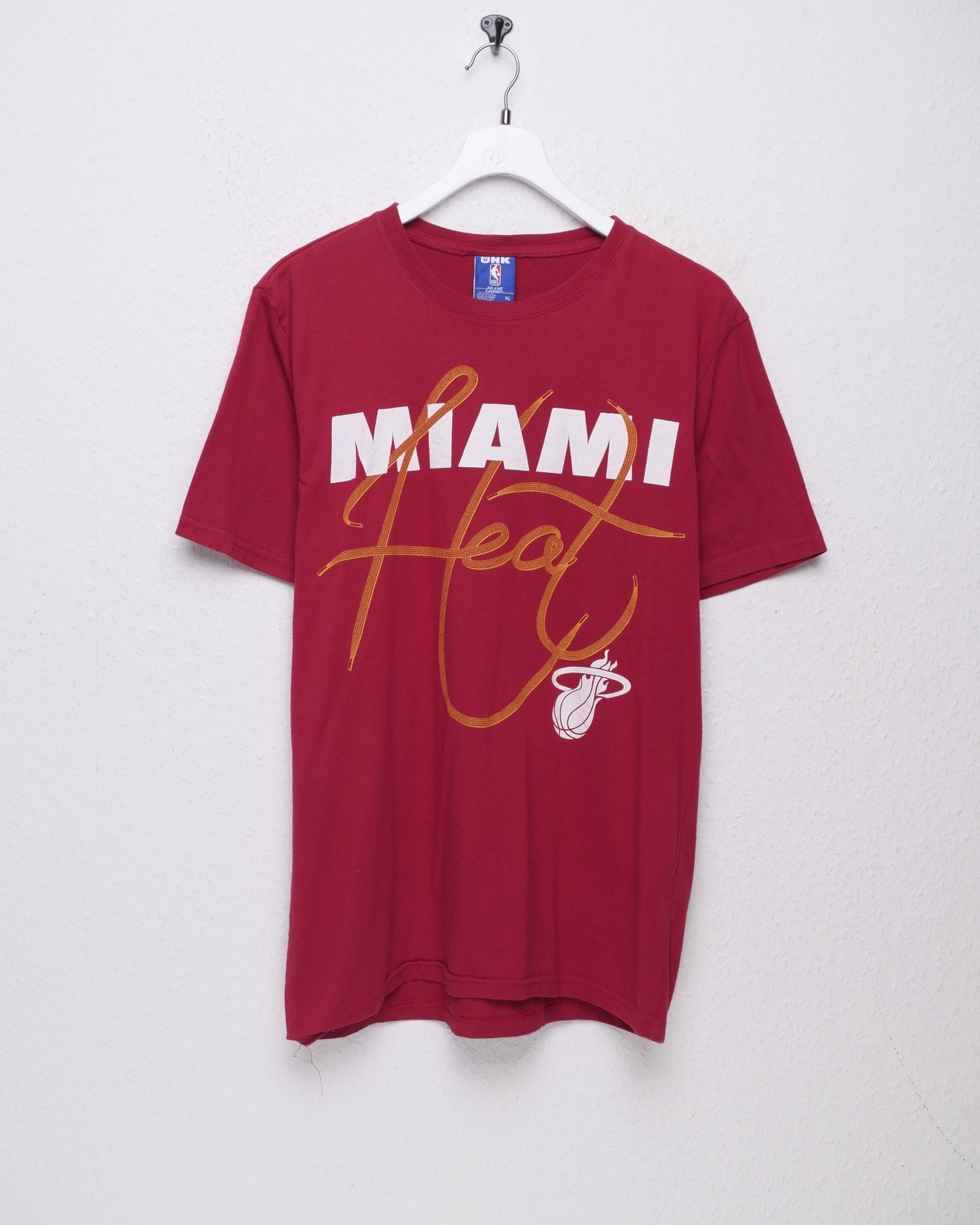NBA Miami printed Logo red Shirt - Peeces