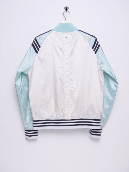 'Newstorm' embroidered Spellout three toned Vintage Track Jacket - Peeces