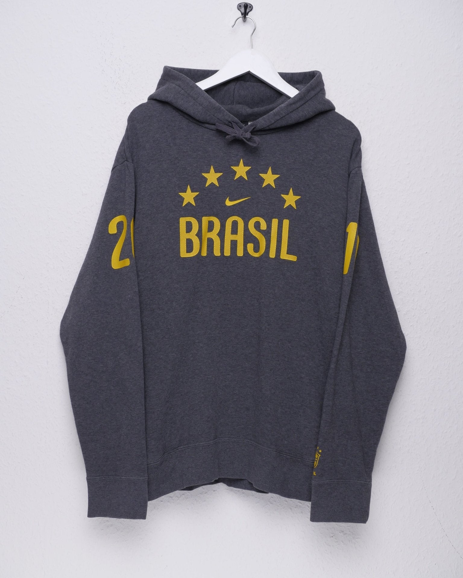 Nike 'Brasil' printed Logo grey Hoodie - Peeces
