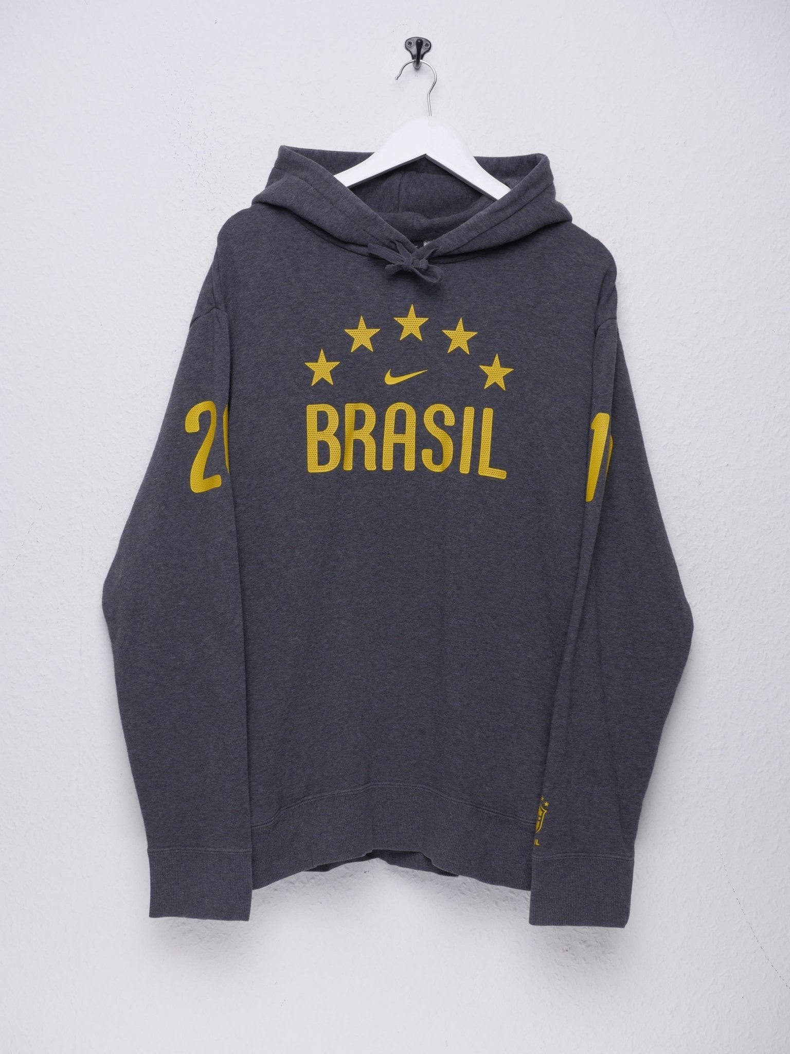 Nike 'Brasil' printed Logo grey Hoodie - Peeces