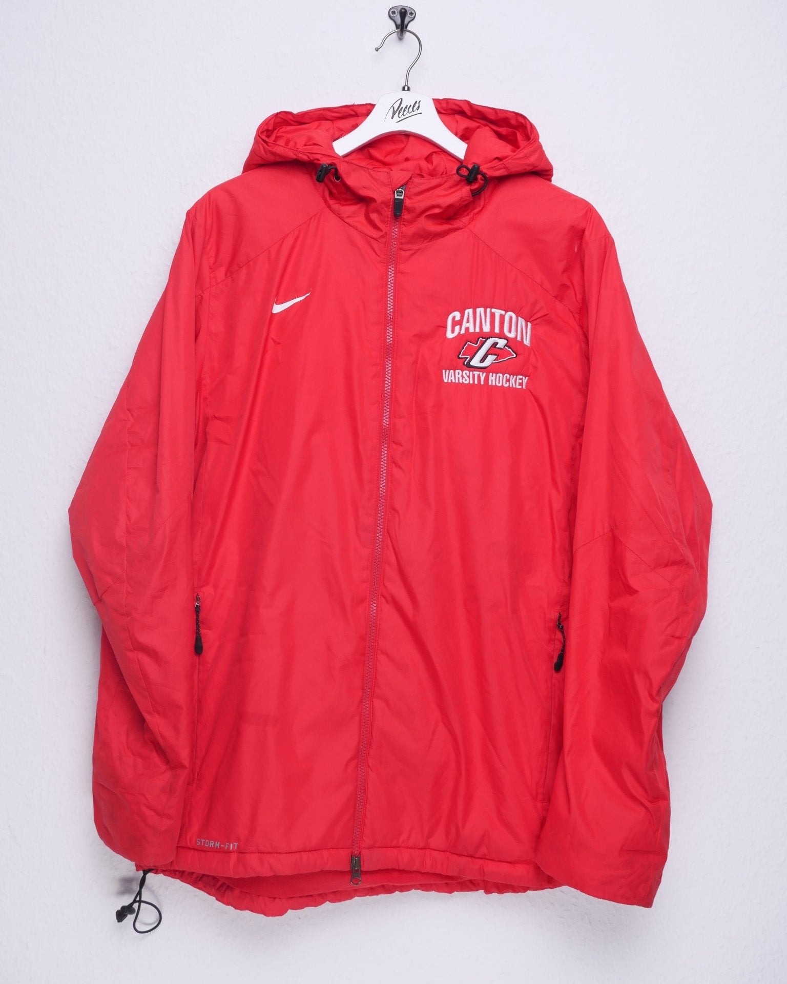 Nike Canton Varsity Hockey printed Swoosh red Track Jacke - Peeces