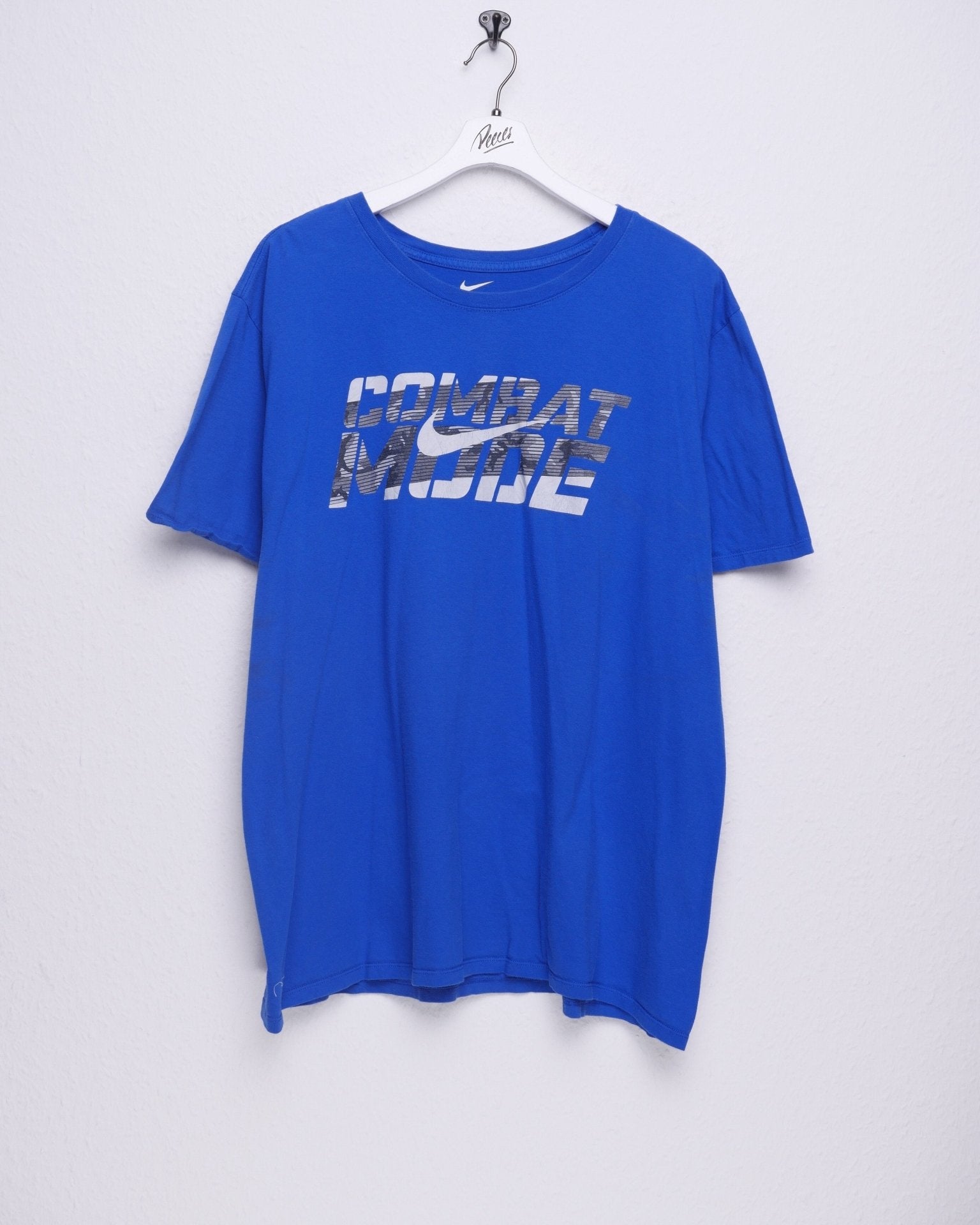 nike Combat Mode printed Swoosh blue Shirt - Peeces
